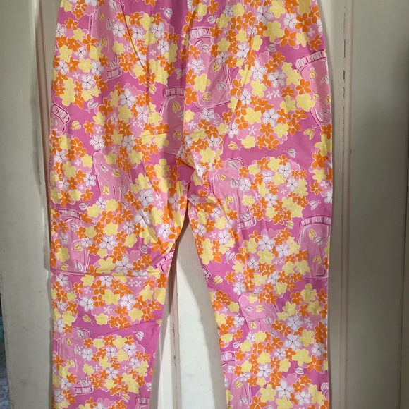 Lilly Pulitzer floral capri. Sits at the waist. Size 8 - Picture 3 of 6
